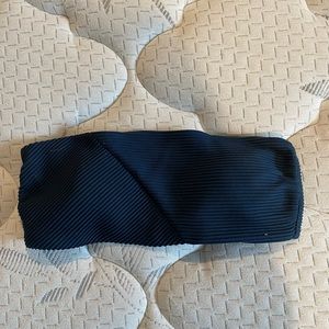 HOLLISTER navy bandeau swim top size small.